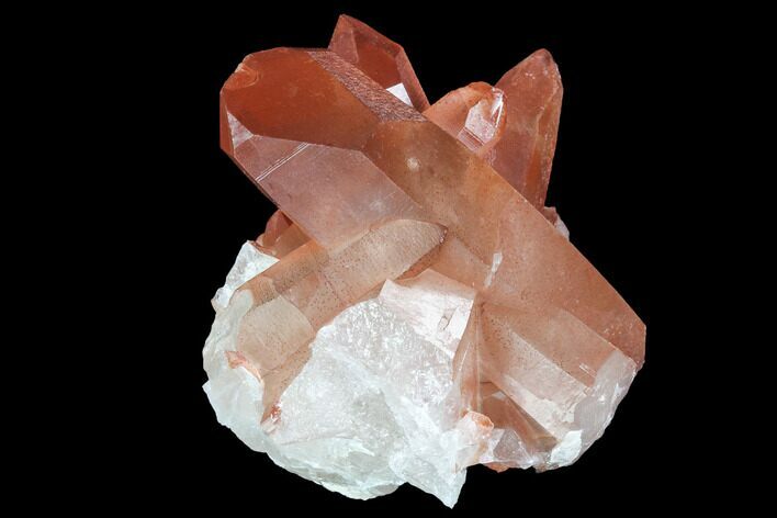 Natural, Red Quartz Crystal Cluster - Morocco #101002